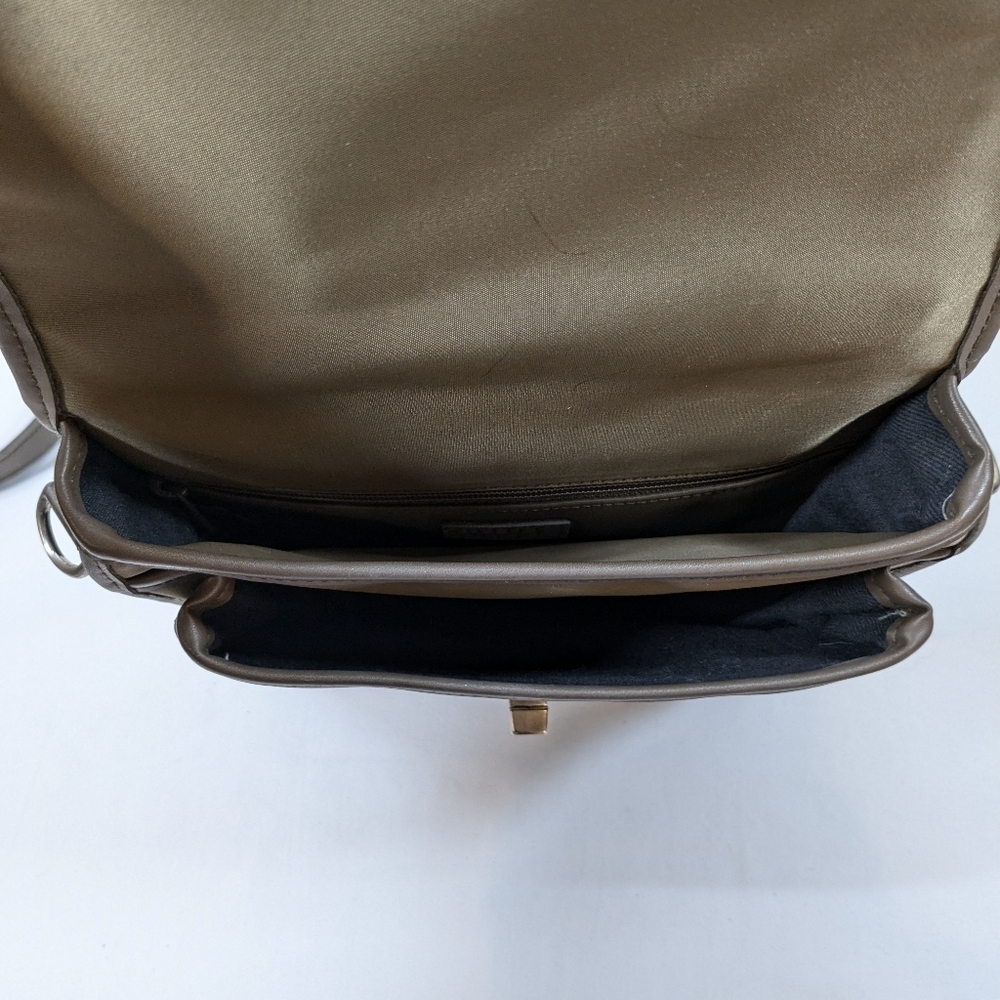 Nine West crossbody/satchel, dark green/brown purse - Picture 6 of 15